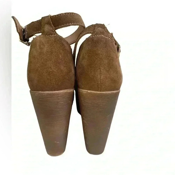 Steve Madden Ankle Strap Bellini Platform Wedge Brown Suede sandals sz 7.5 - Picture 5 of 9